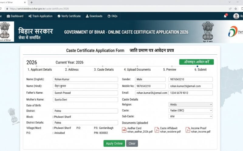 Bihar Caste Certificate 2026: Apply Online, Documents, Eligibility & Status Check