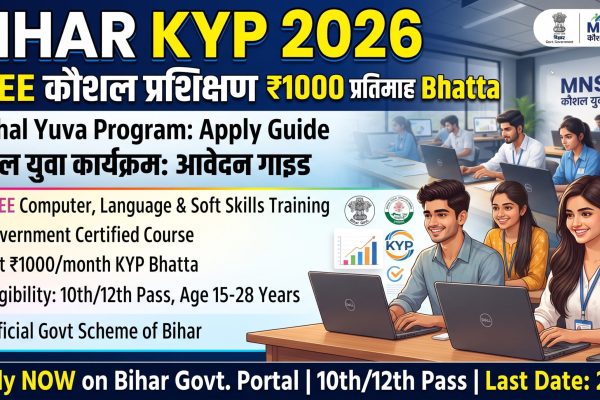 Bihar KYP 2026: Free Skill Training, ₹1000 Bhatta और Apply Guide