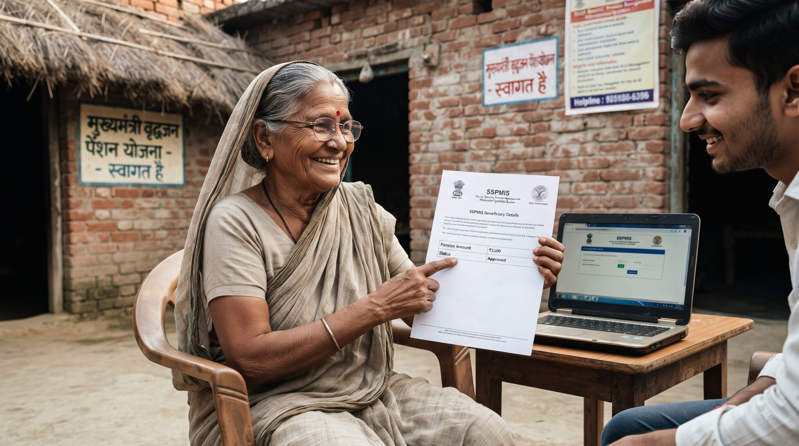 Mukhyamantri Vridhajan Pension 2026: SSPMIS Apply, Status और ₹1100 Pension Update
